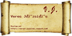 Veres Józsiás névjegykártya